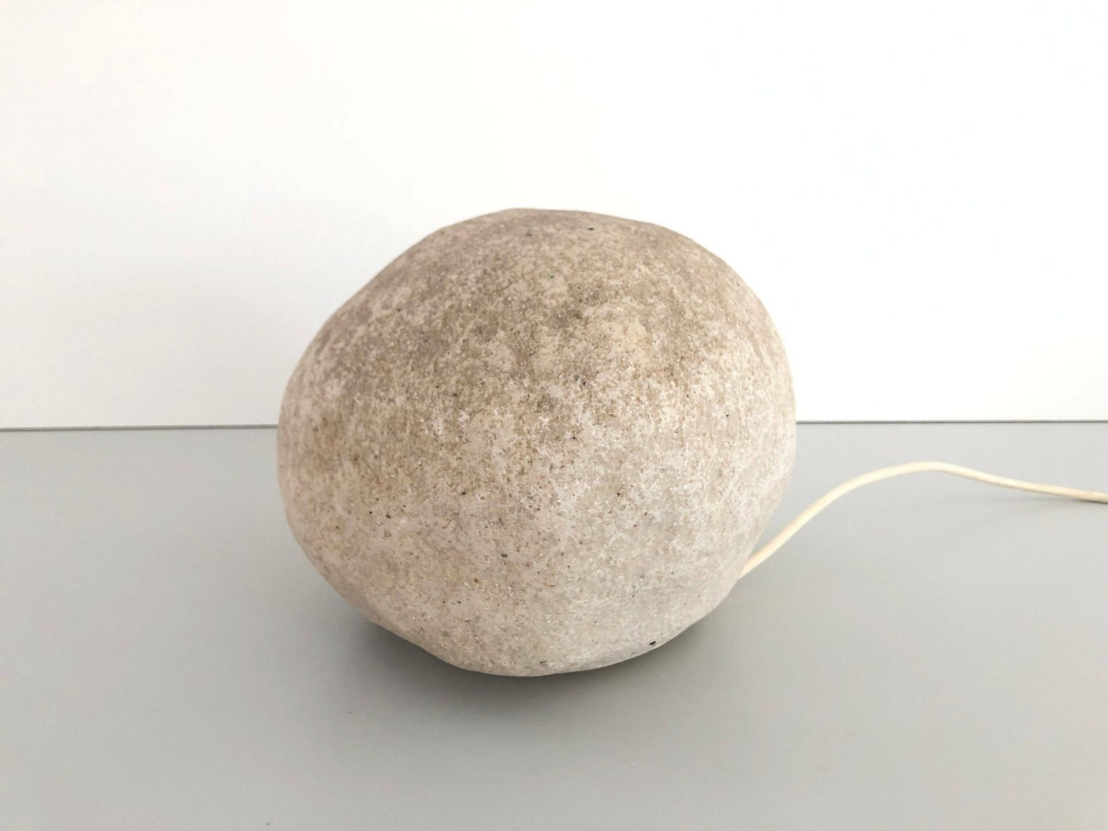 Set Of 2 Fiberglass Table Lamps In Stone Form By Falkenberg, 1980s, Germany photo 1497.0