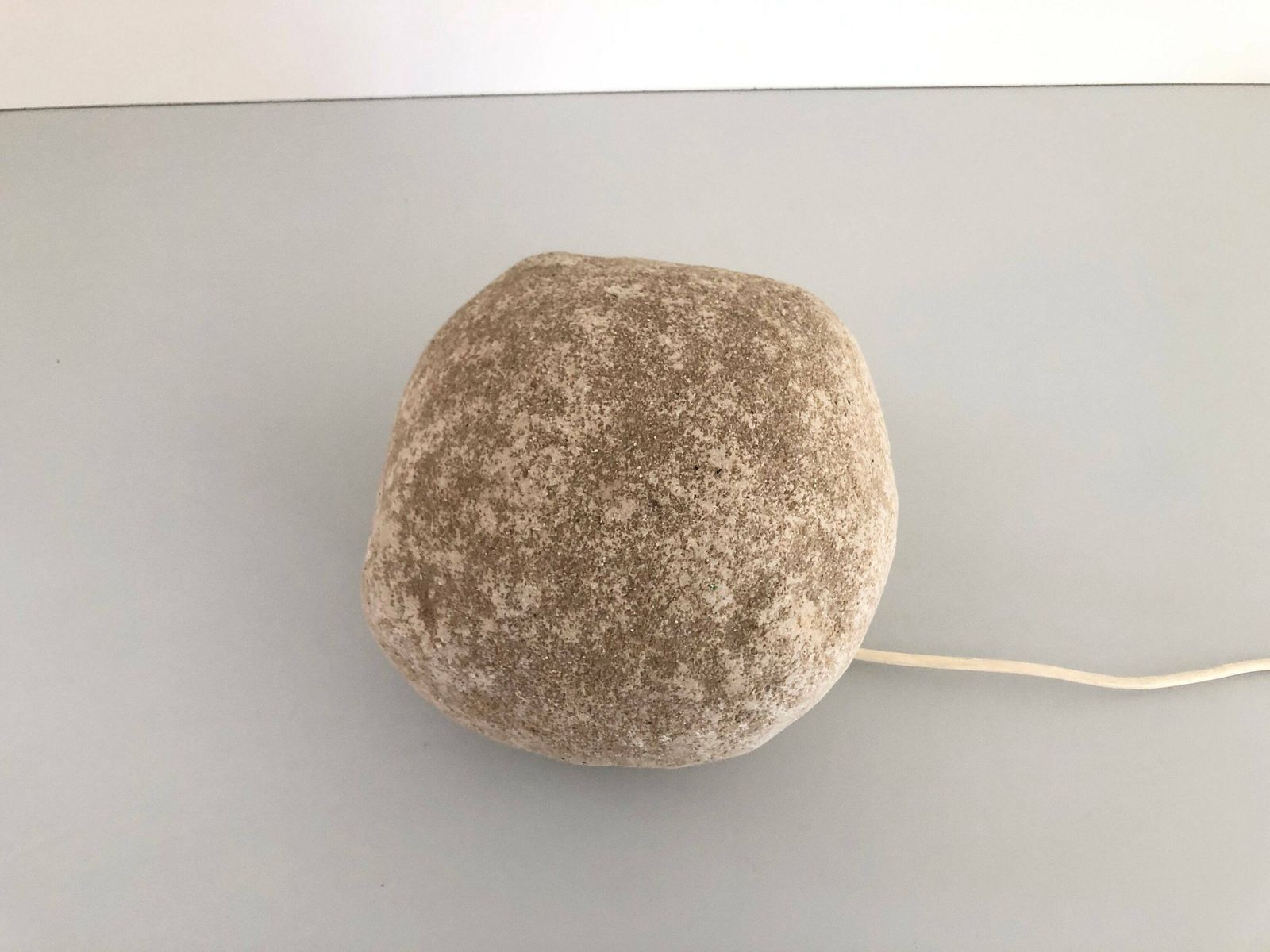Set Of 2 Fiberglass Table Lamps In Stone Form By Falkenberg, 1980s, Germany photo vintage