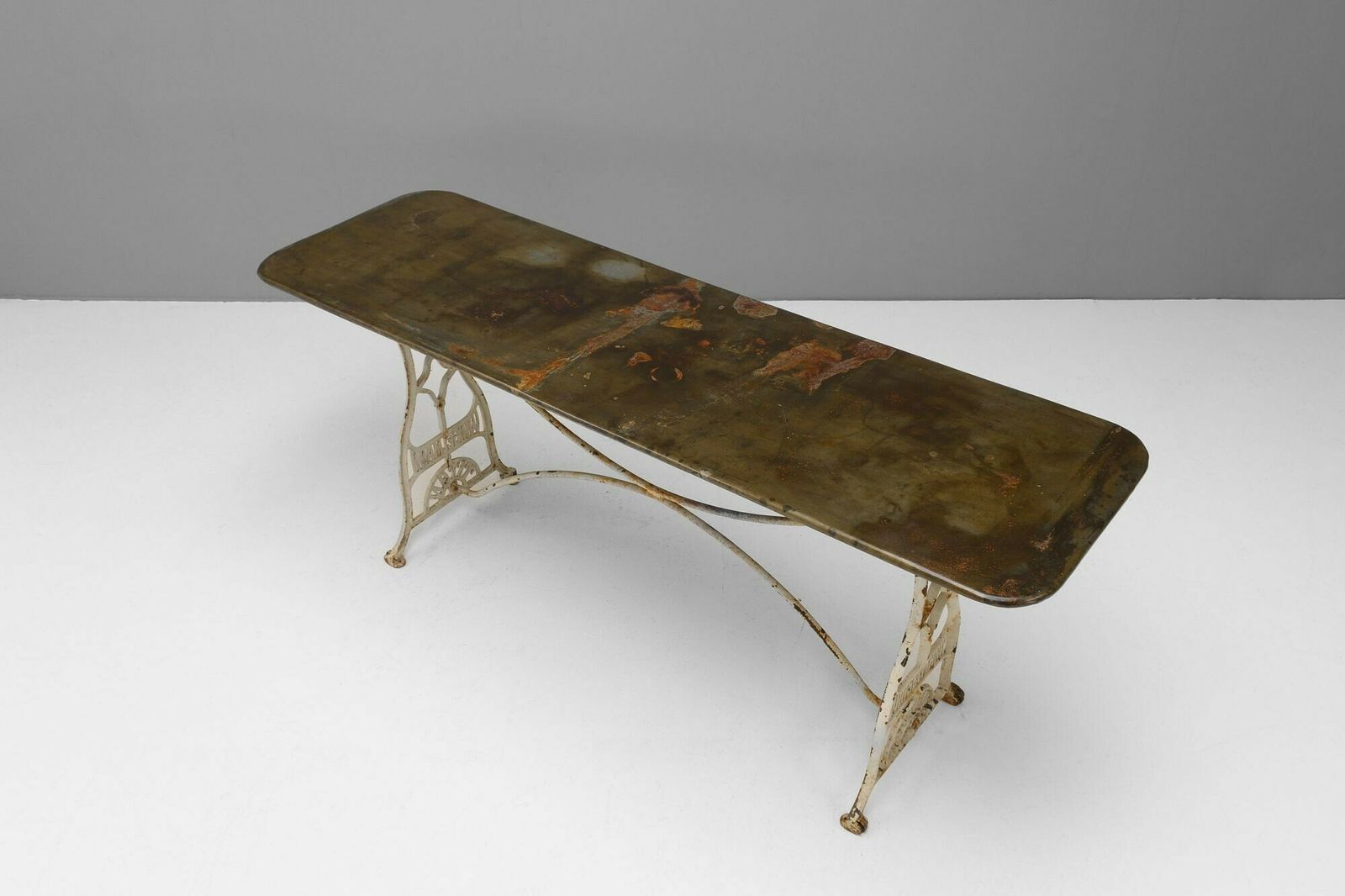 Steel Topped Garden Table photo for sale