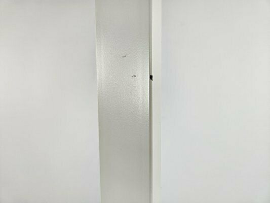 840.0 Floor Lamp In Enamelled Iron And Murano Glass Attributed To Roberto Pamio, 1970 photo