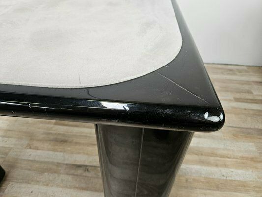 Furniture Vintage Game Table In Grey Fabric Attributed To Pierluigi Molinari For Pozzi Milano, 1970s photo