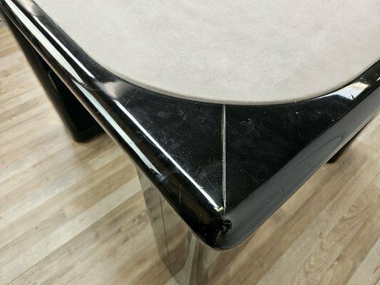 photo vinterior Vintage Game Table In Grey Fabric Attributed To Pierluigi Molinari For Pozzi Milano, 1970s