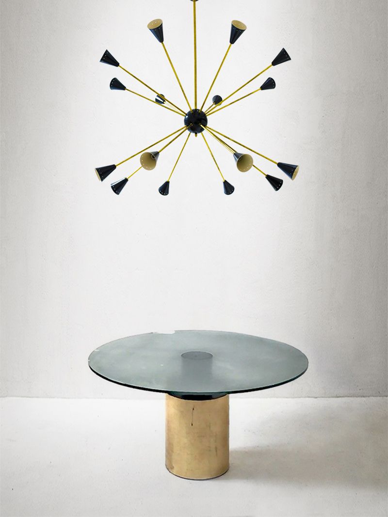 Mid Century Sputnik Chandelier In Brass, 1960s photo buy
