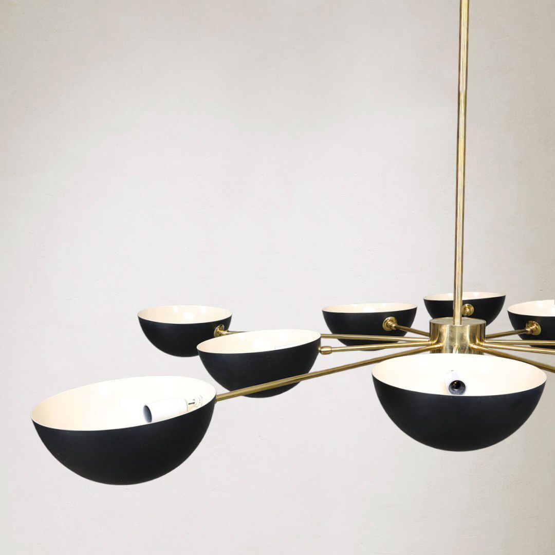 Brass Chandelier In The Style Of Stilnovo photo buy