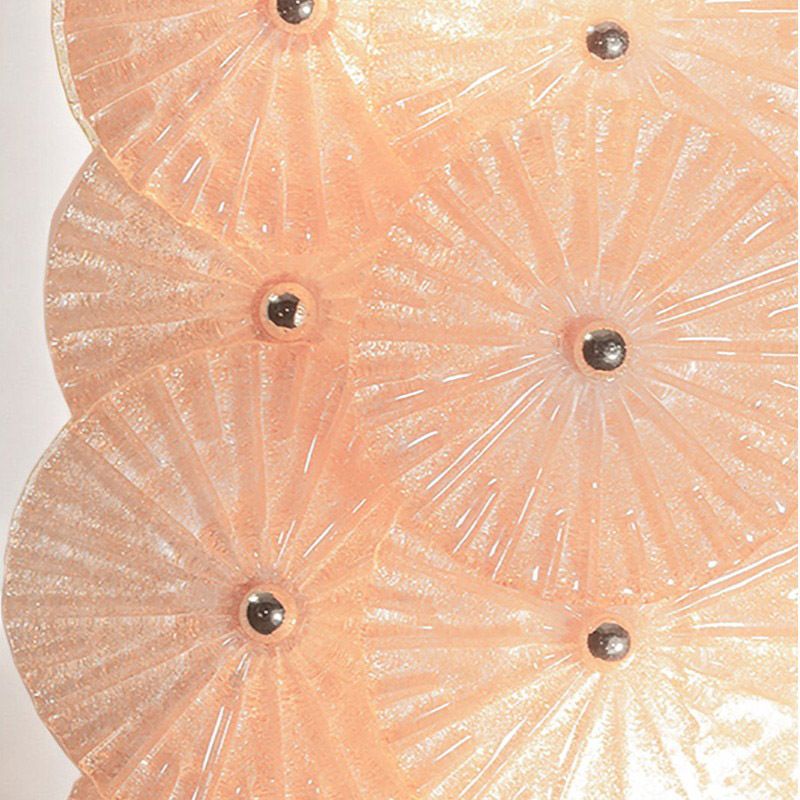 Mid Century Wall Lamp In Murano Glass, Set Of 2, Set Of 2 photo for sale