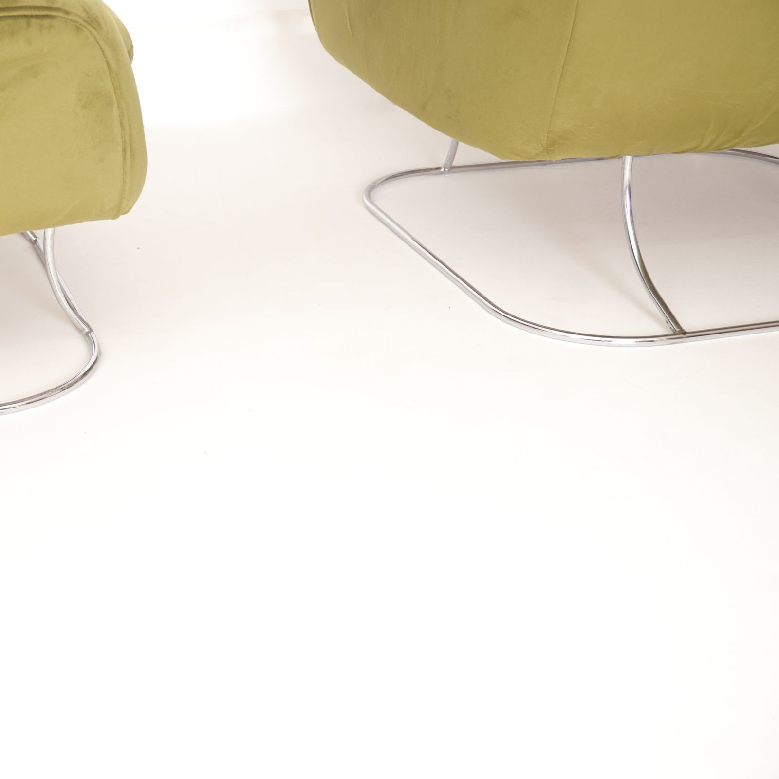 Pair Of Green Velvet Armchairs, 1970 photo buy