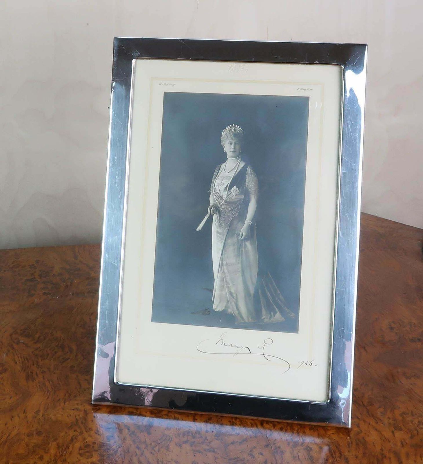 Large Art Deco Silver Plated Photograph Frame. English C.1925 photo furniture