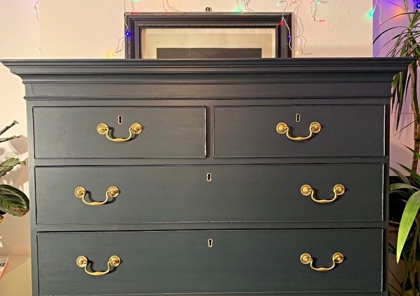 Chest Of Drawers. Newly Refurbished Antique Chest On Chest photo for sale