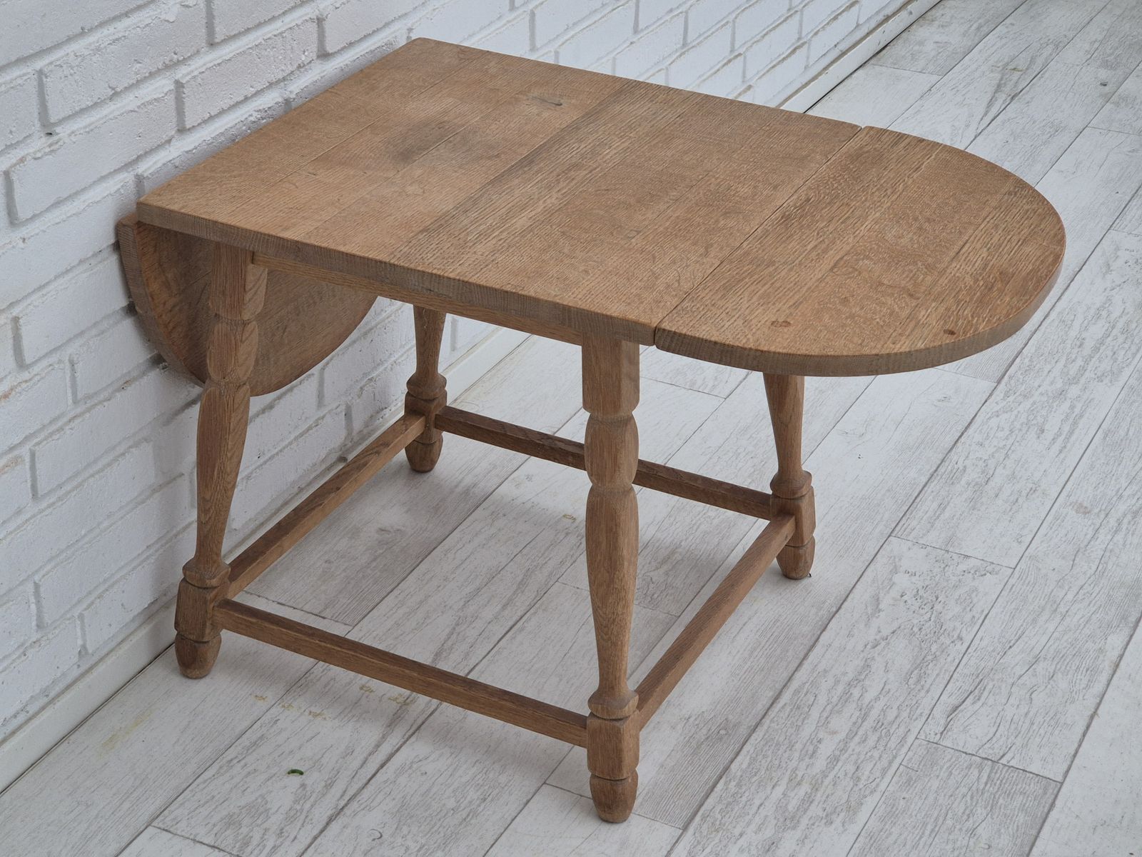 1970s, Danish Foldable Table, Solid Oak Wood, Original Condition. photo buy
