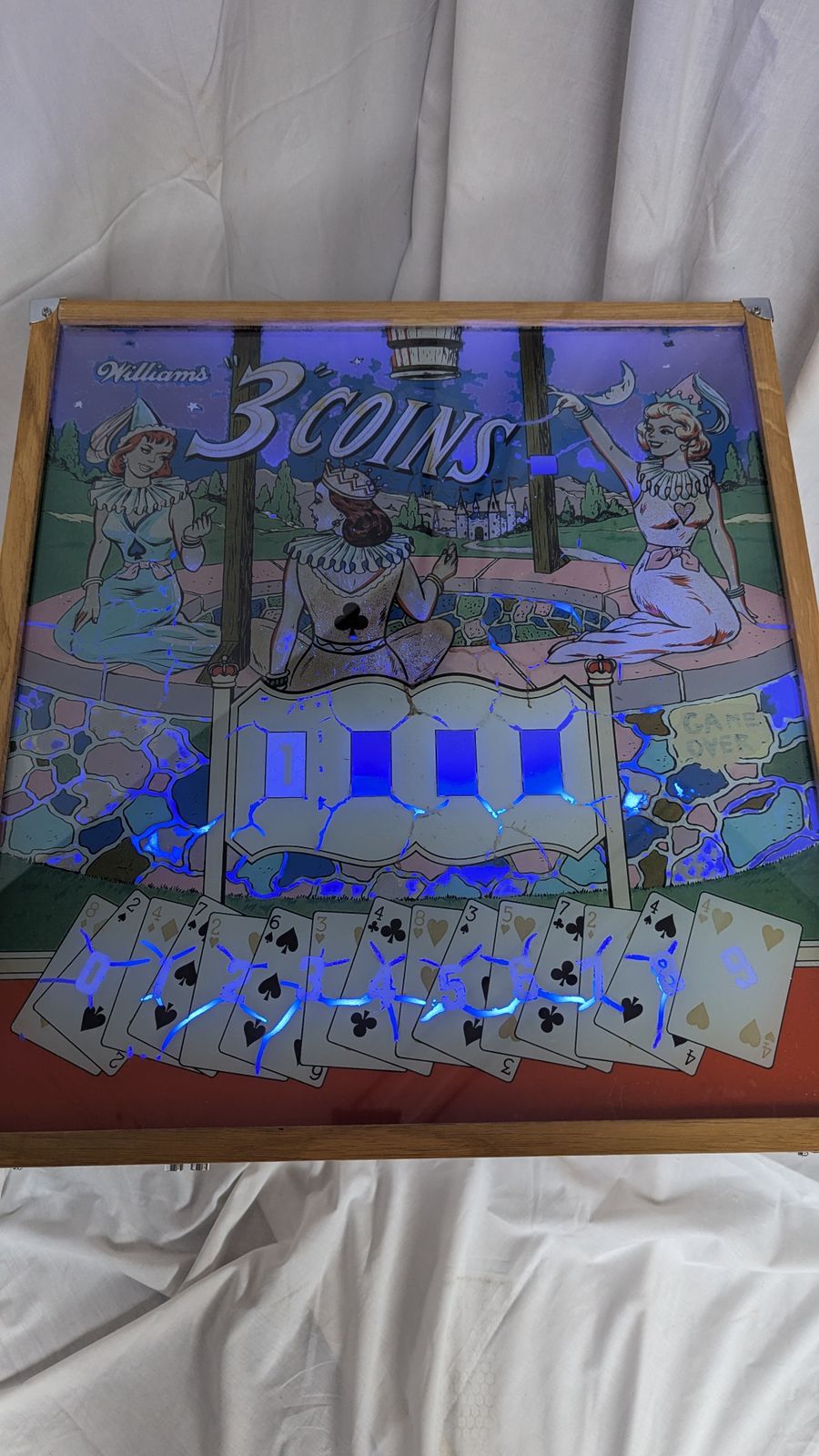 Pinball Backglass Table photo for sale