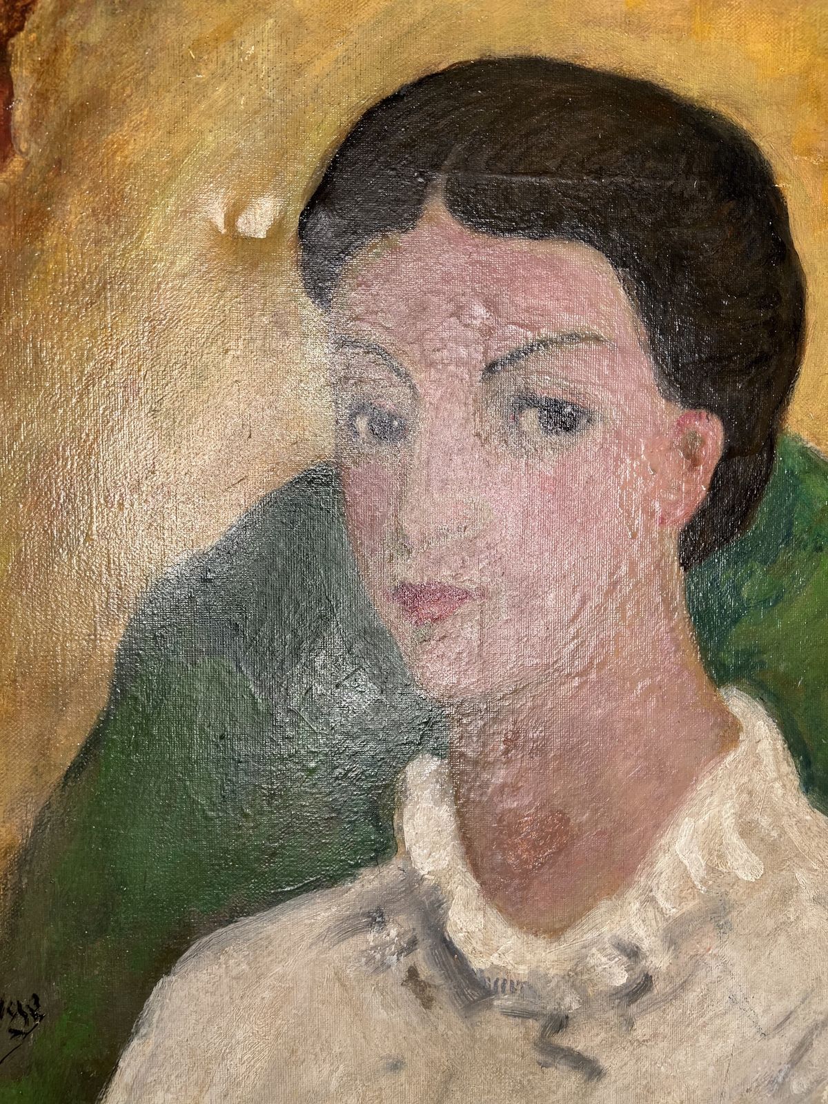 Portrait Of A Woman, Oil On Canvas Painting photo buy