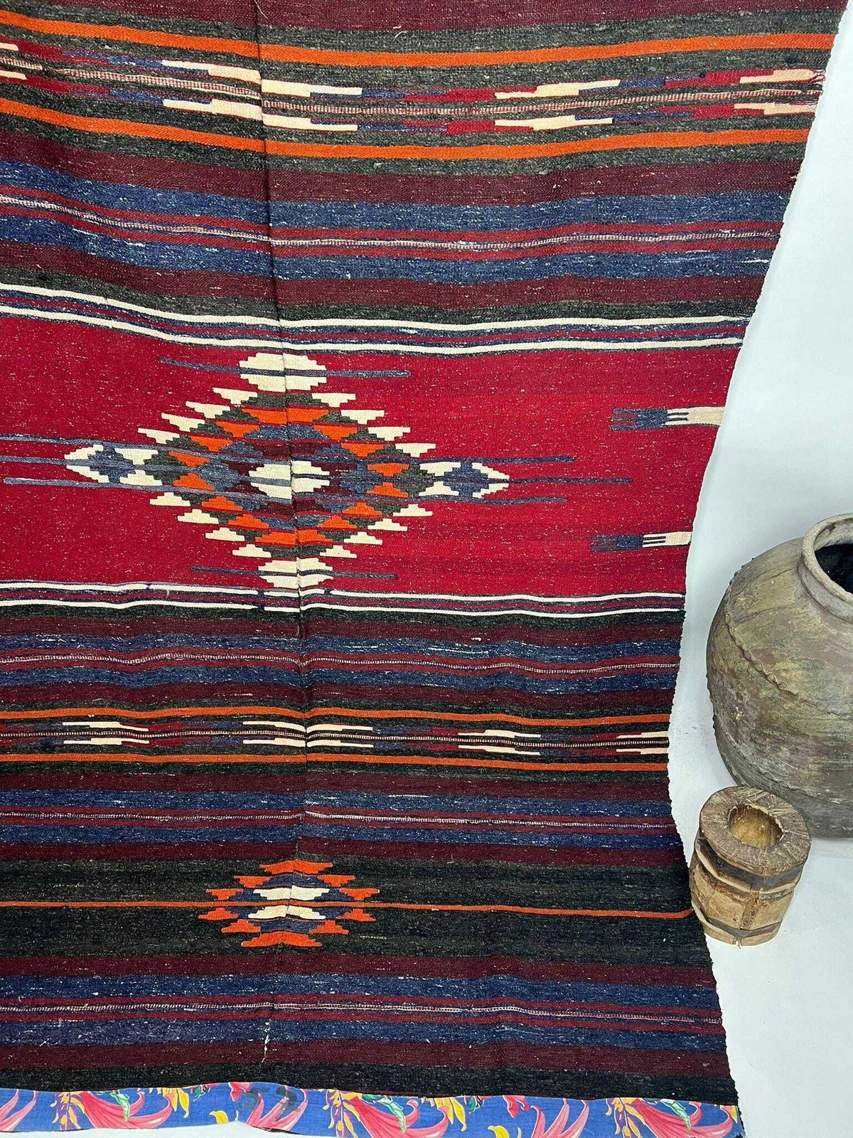 Handmade Vintage Turkish Wool Rug, Vintage Area Rug, Turkish Carpet For Living Room, Anatolian Rug, Area Carpet, Bedroom Rug, Home Decor Rug photo Textiles