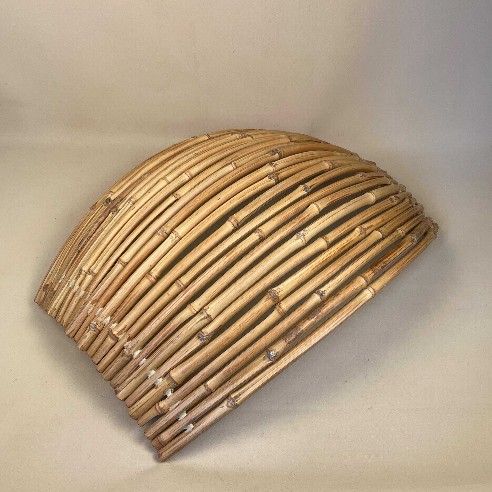 Bamboo Retro Handmade Woven Tray Vintage Placemat Brown Boho Decorative Oval Curved Fruit Bowl Wood Wooden Antique Table Top Plate Display photo buy