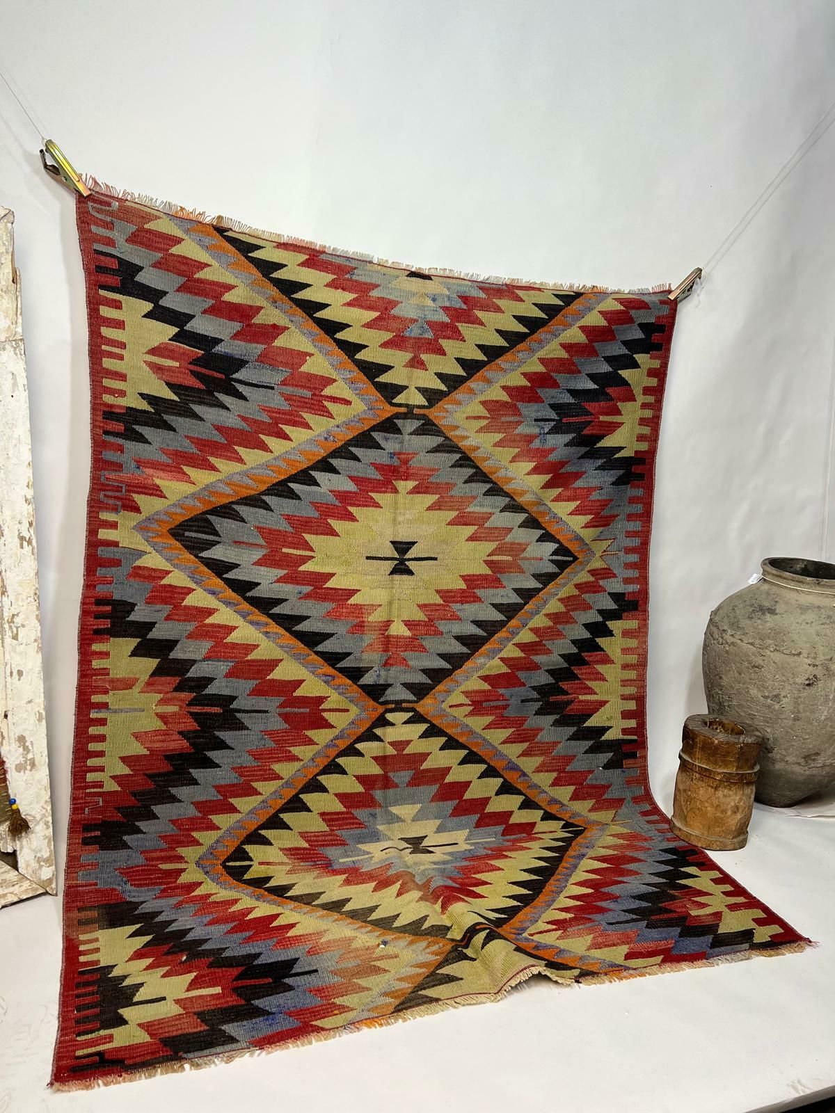 Turkish Vintage Wool Rug, Vintage Are Rug, Turkish Carpet For Living Room, Anatolian Rug, Area Carpet, Bedroom Rug, Home Decor Rug photo for sale