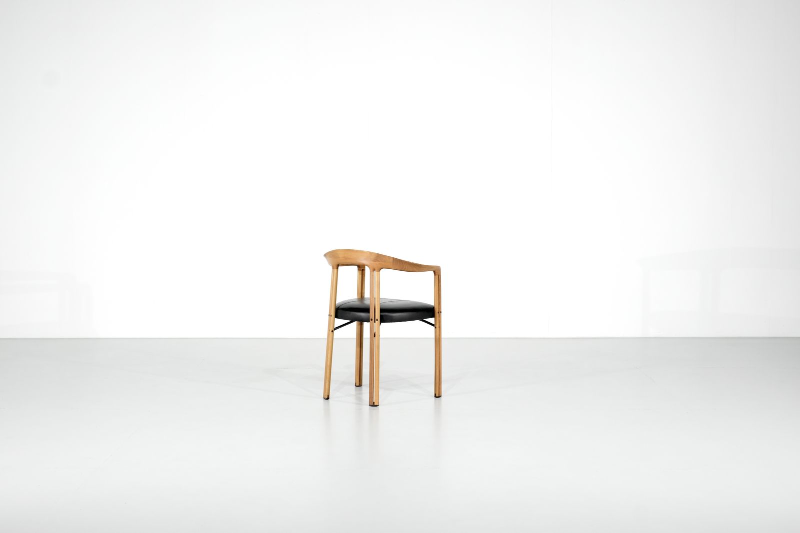 Armchair "Ulna" In Wood By Franco Poli For Bernini, Italy 1986. photo Furniture