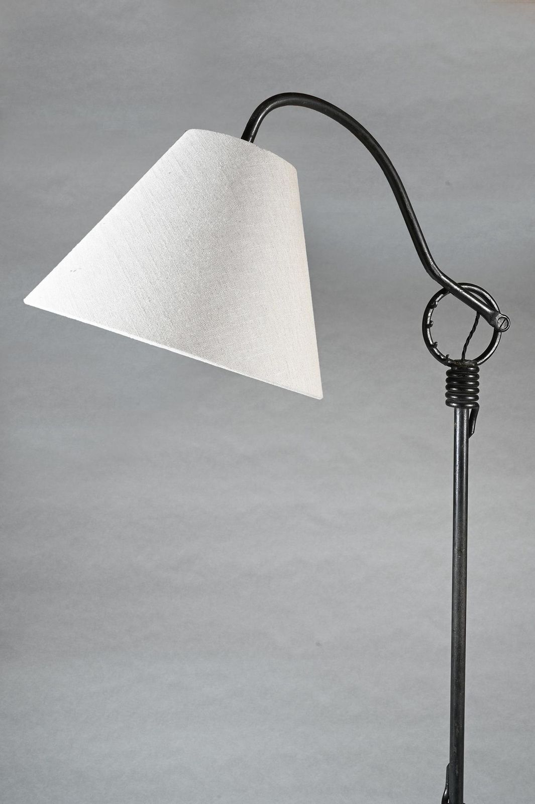 Pair Of Jean Royère Adjustable Iron Floor Lamp photo vinterior