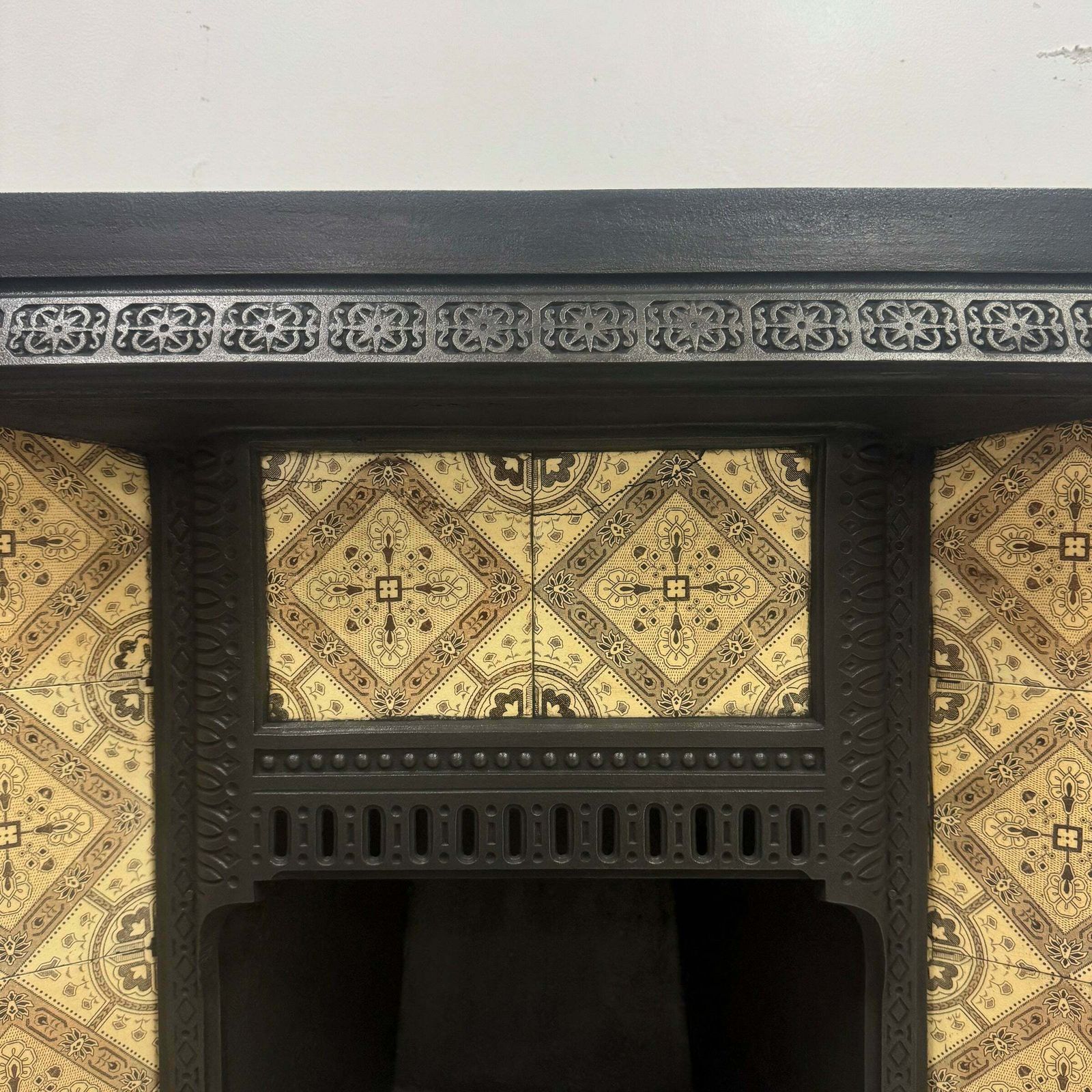 Antique Victorian Tiled Fireplace Insert photo furniture