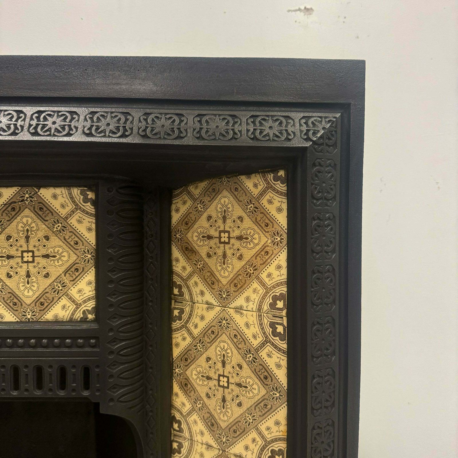 Antique Victorian Tiled Fireplace Insert photo Home Fixtures