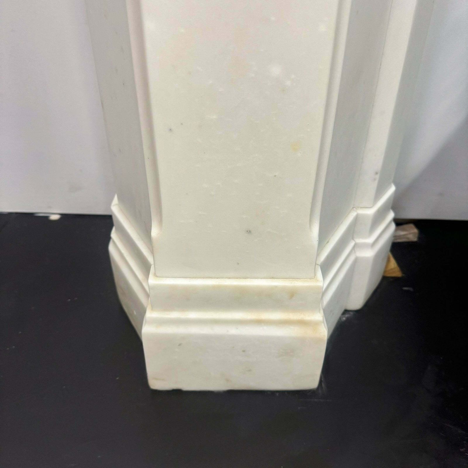 Antique Gothic Revival Statuary Marble Fireplace photo vinterior