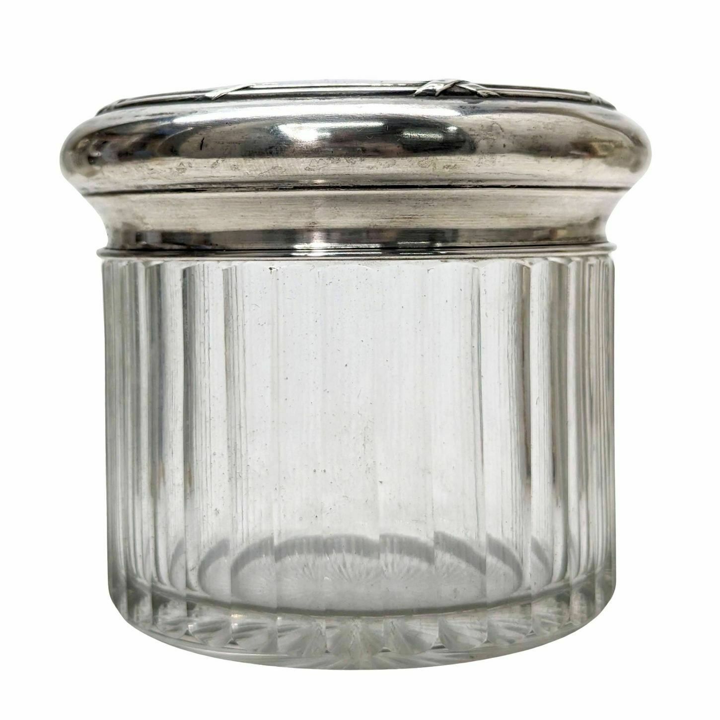 Toiletry Kit With Crystal Bottles And Silver Stoppers photo for sale