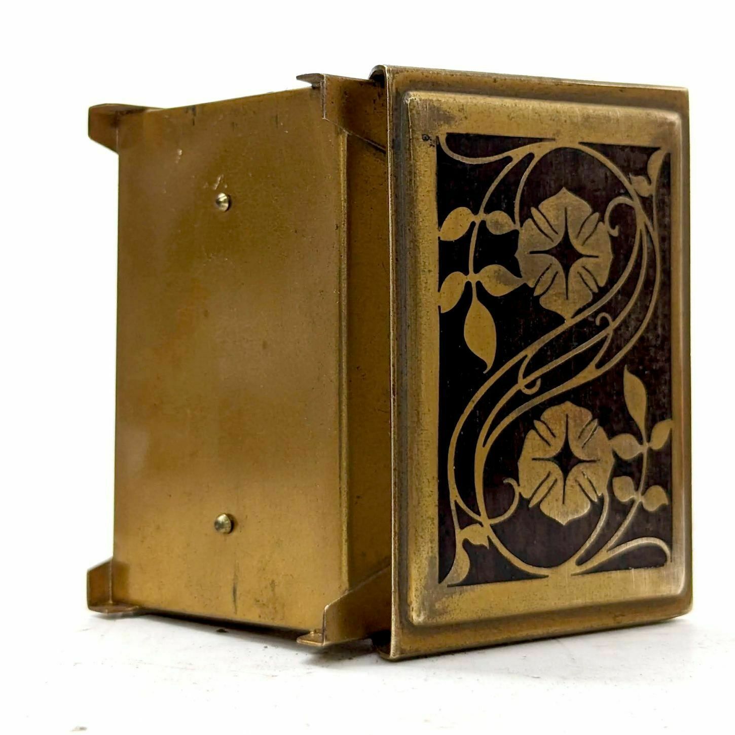 Rosewood Stamp Box With Art Nouveau Inlay 1900 photo 363.0
