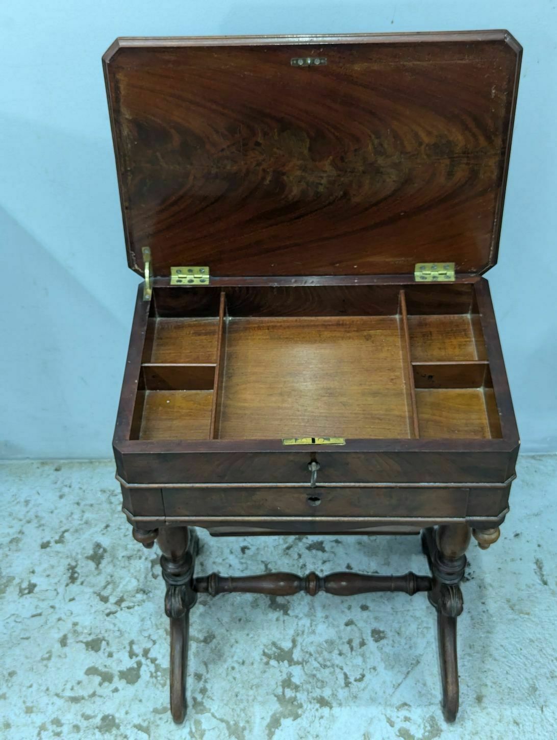 Small Mahogany Work Piece Of Furniture From The End Of The 19th Century photo 312.0