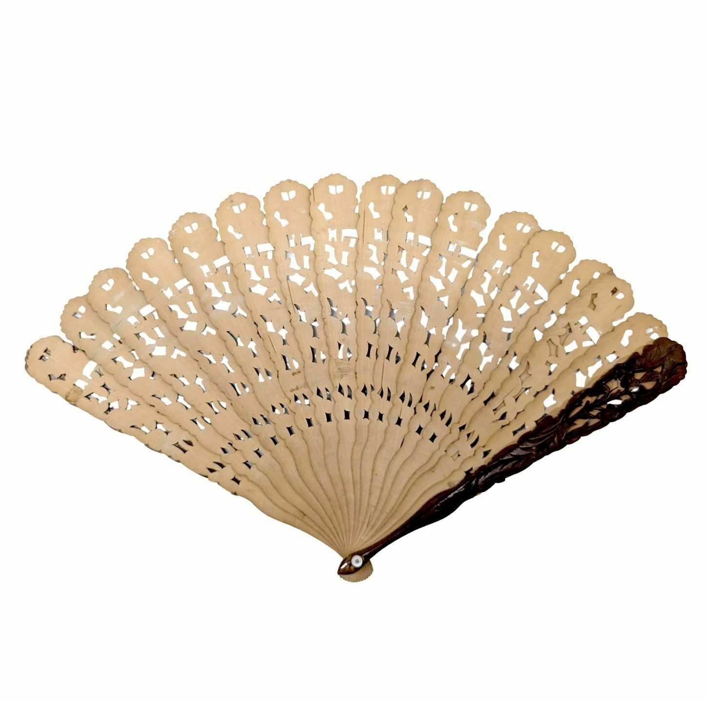 Napoleon III Period Wooden Floral Fan With Gouache Decoration photo furniture