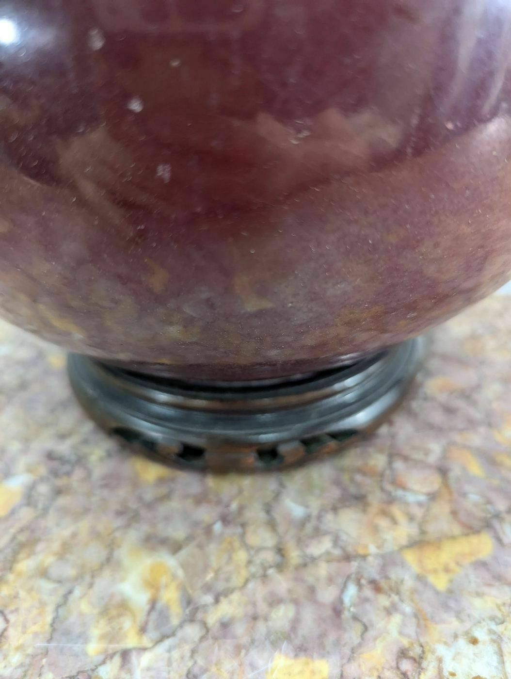 Chinese Oxblood Porcelain Vase Mounted As A Lamp photo 332.0