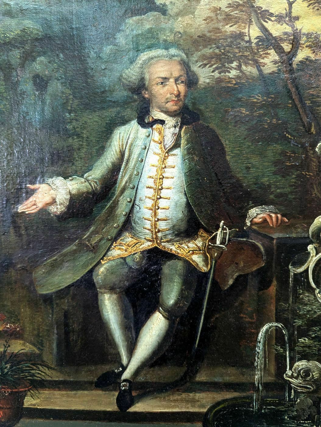Portrait Of A Man In Arms, 18th Century photo furniture