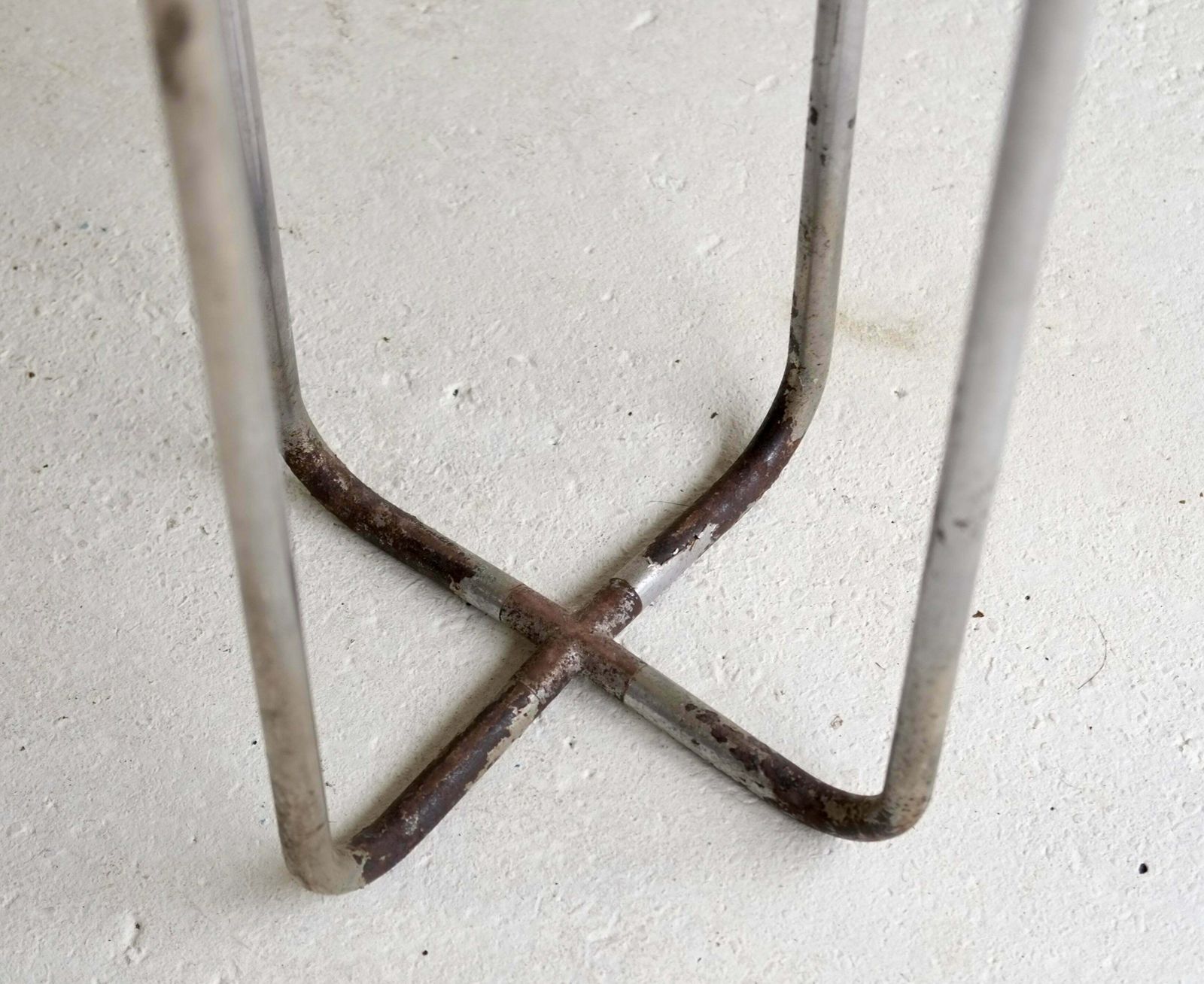Bauhaus Style Tubular Stone Side Tables, Circa 1930's photo vintage