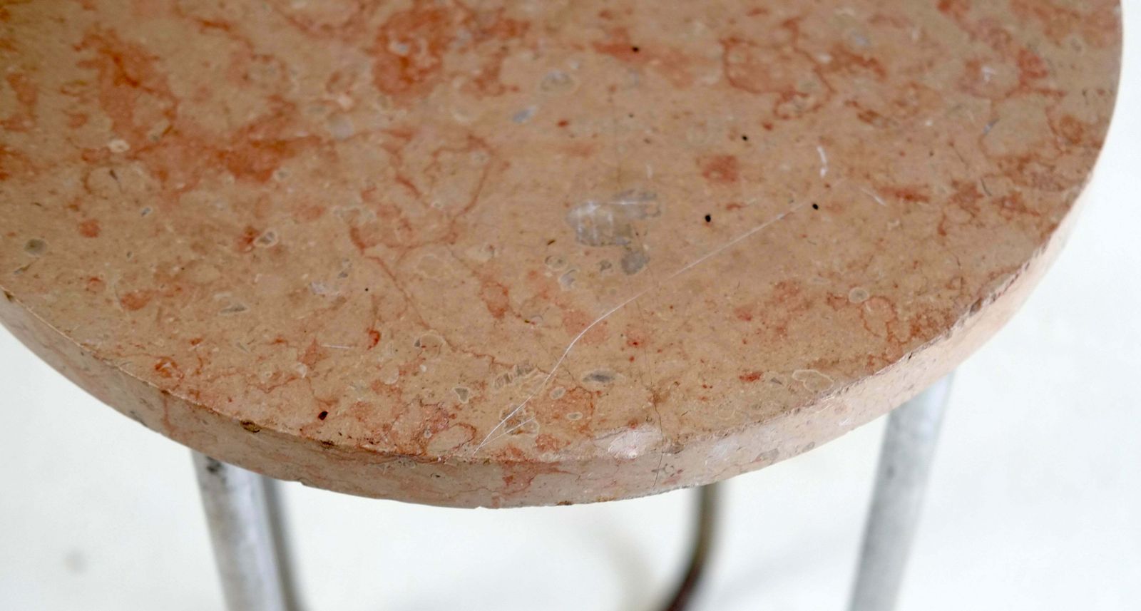 photo furniture Bauhaus Style Tubular Stone Side Tables, Circa 1930's