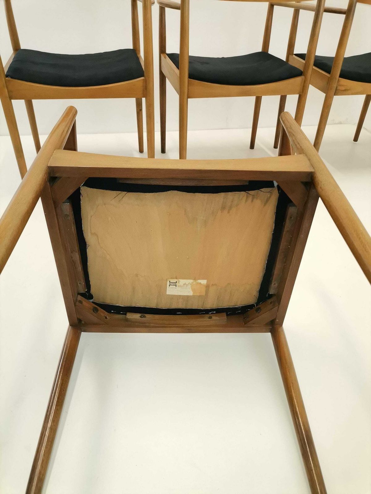 Set Of 4 Modern Dining Chairs / Danish Design Dining Chair Set / Mid Century Desk Chair photo vintage
