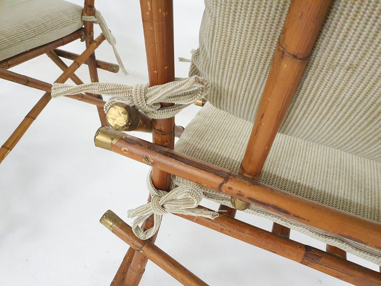 1500.0 Set Of Two Bamboo Arm Chairs, Italy 1960's photo