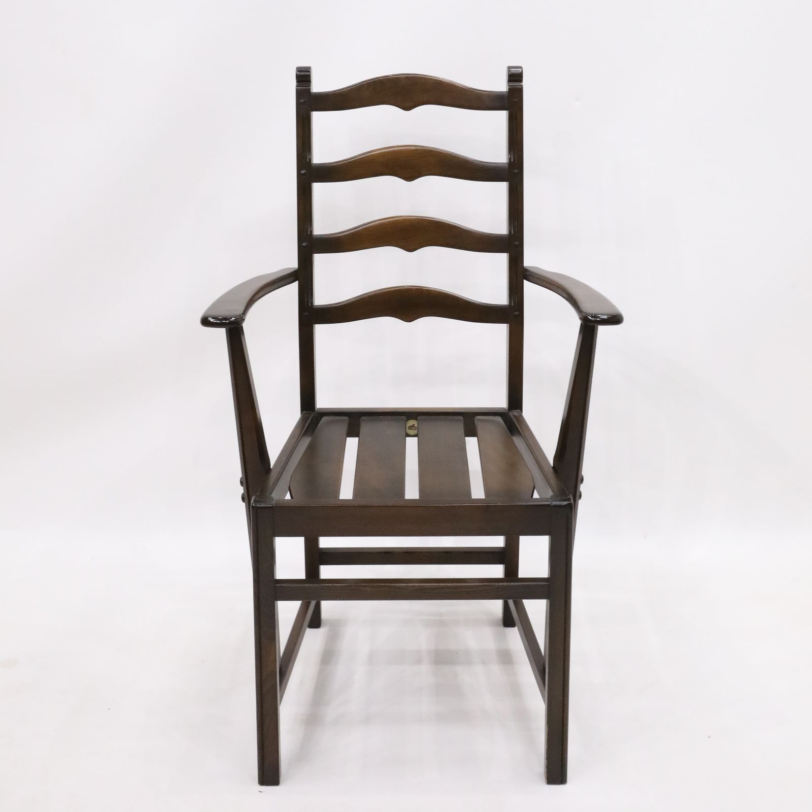 6 Ercol Ladderback Dining Chairs In Dark Finish Free Nationwide Delivery* photo vintage