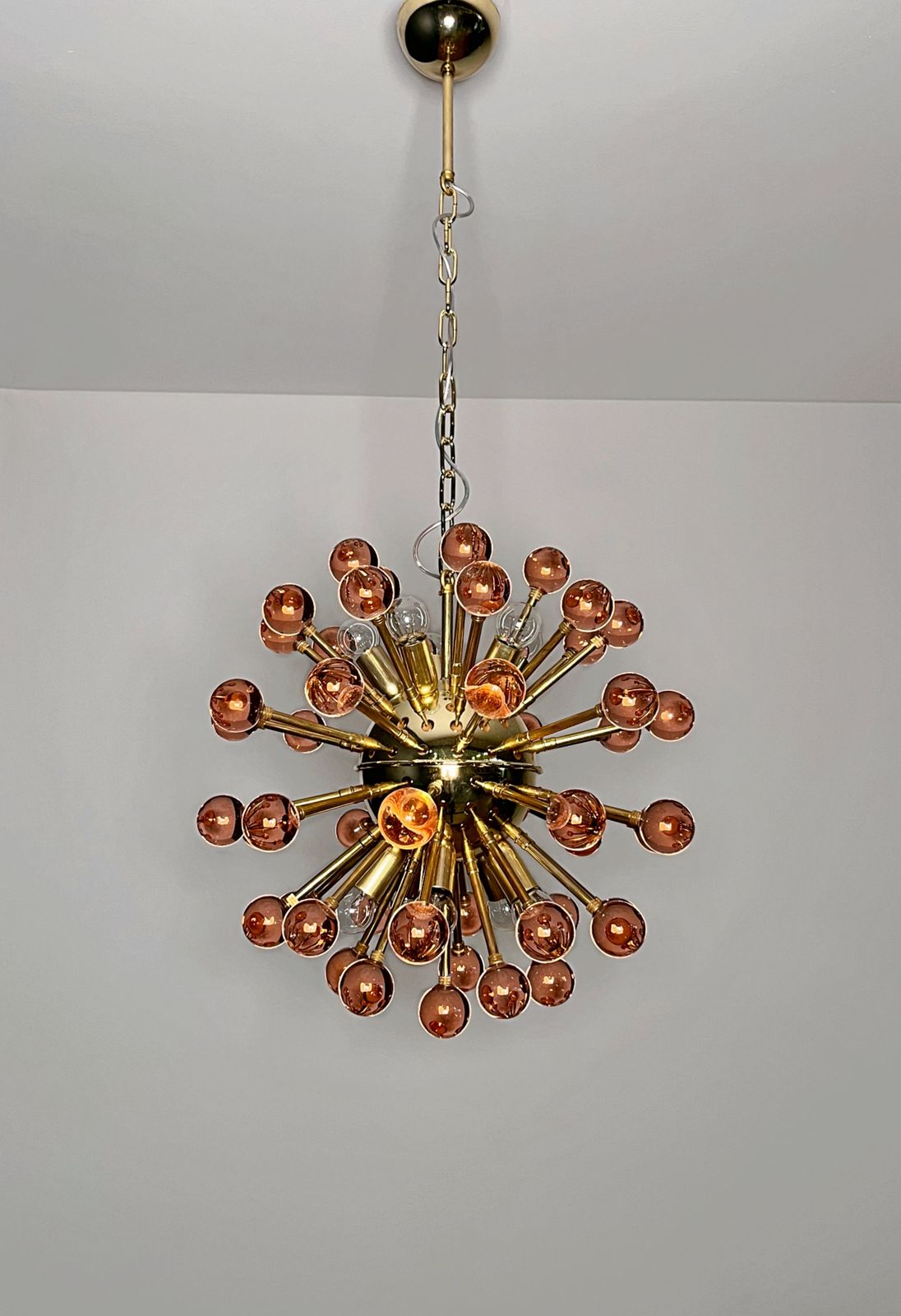 Lighting Spectacular Murano Pink Glass Sputnik Chandelier   51 Glasses photo