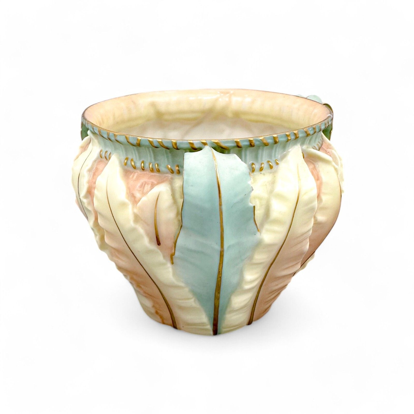 Antique Art Nouveau Royal Worcester Porcelain Blush Planter Jardiniere Cache Pot photo Home Decor