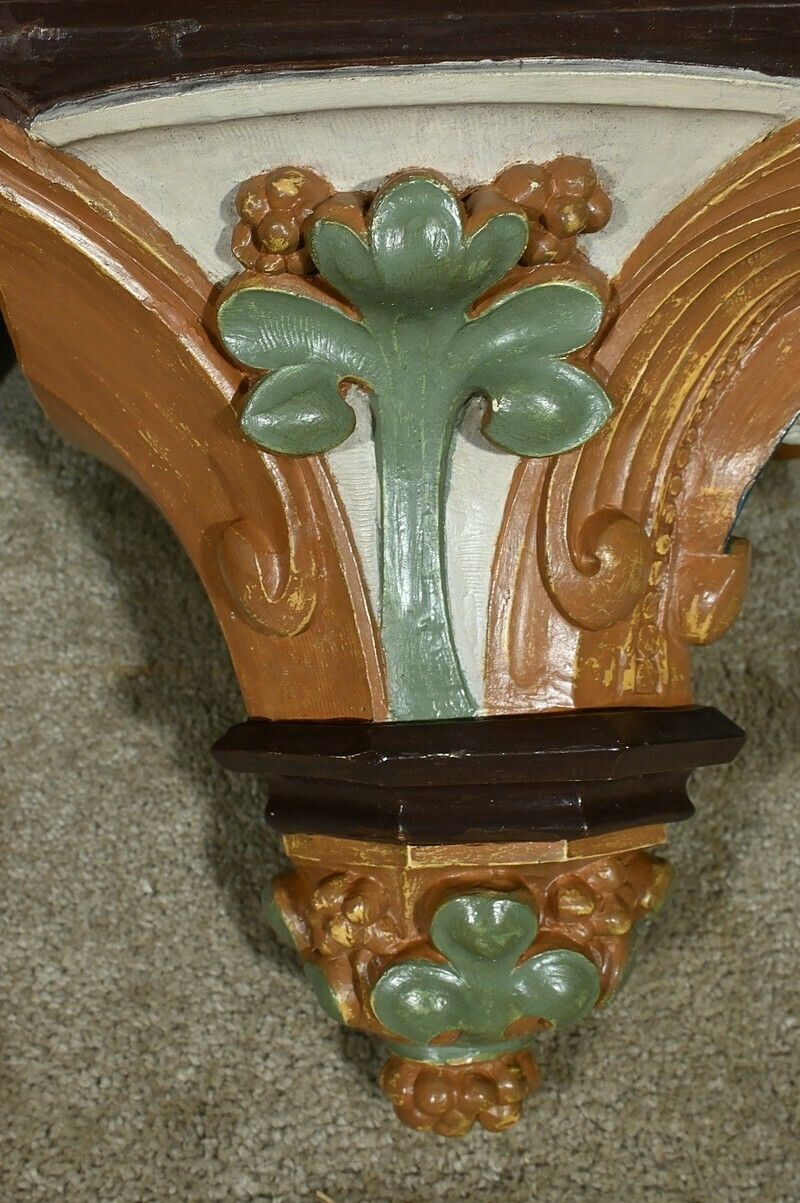 photo for sale Pair Of Plaster Wall Consoles, Baroque Style – Late 19th Century