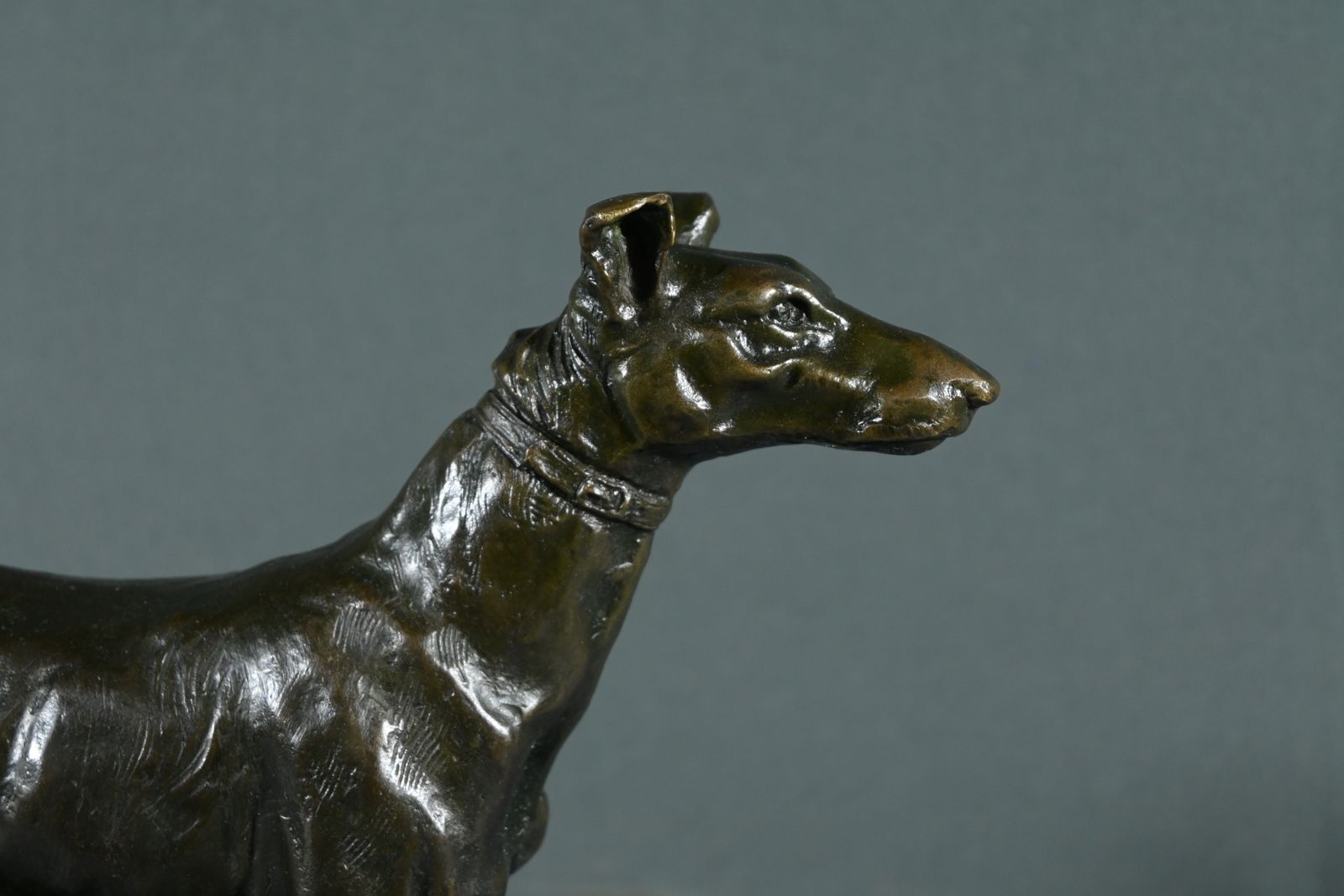 Bronze “The Greyhound”, Signed E.Frémiet – Late 19th Century photo 1300.0