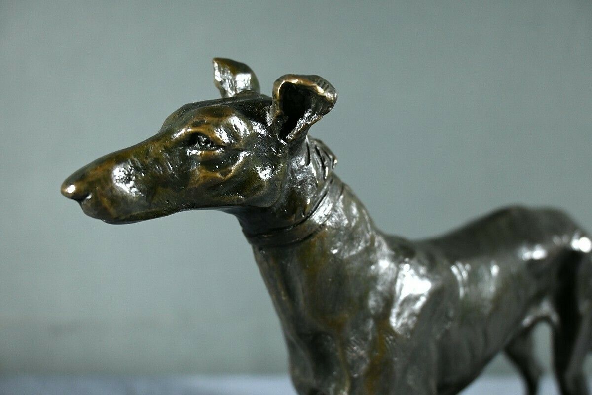 photo for sale Bronze “The Greyhound”, Signed E.Frémiet – Late 19th Century