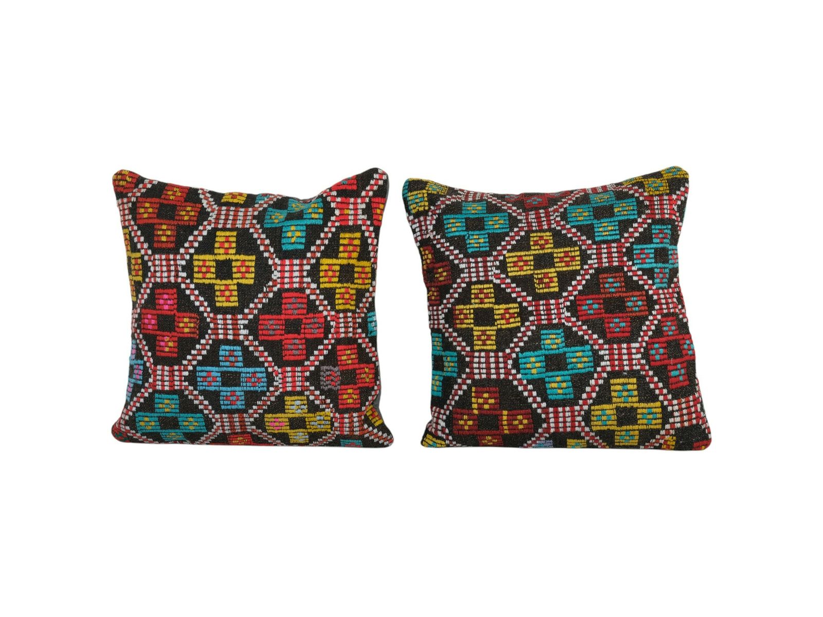 Handmade Decorative Jajim Kilim Pillow, Pair Kilim Cushion Cover, Set Tribal Pillow Cover, Natural Rustic Case