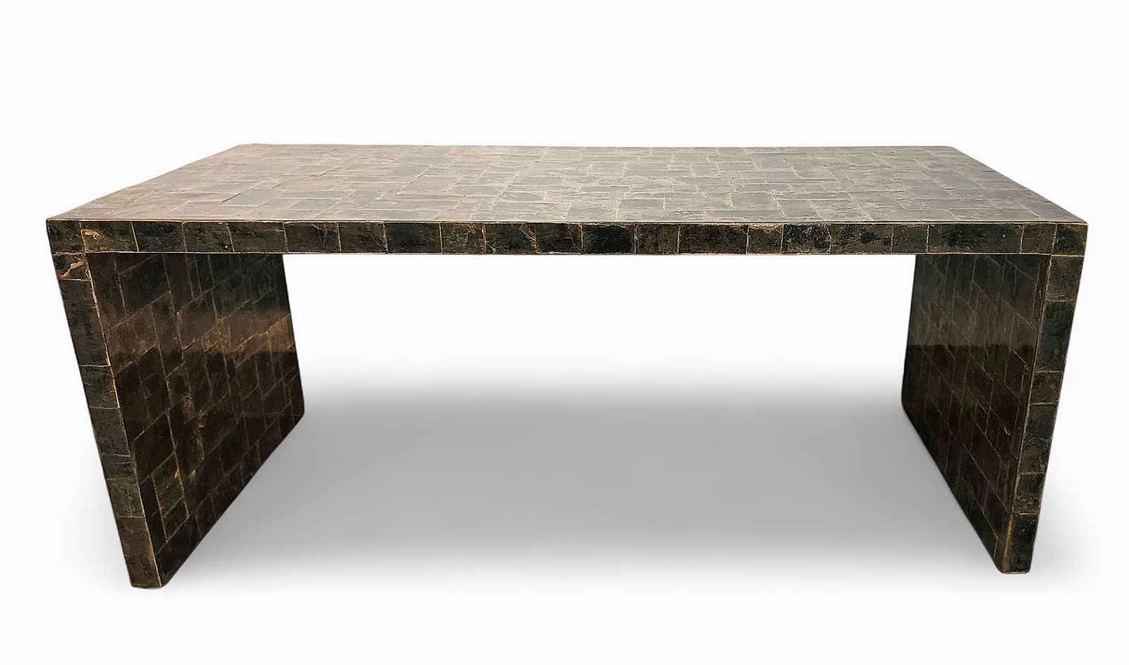 1920s Art Déco Rectangular Mica Covered Wood Auxiliary End Table By Jean Michel Frank, France photo for sale