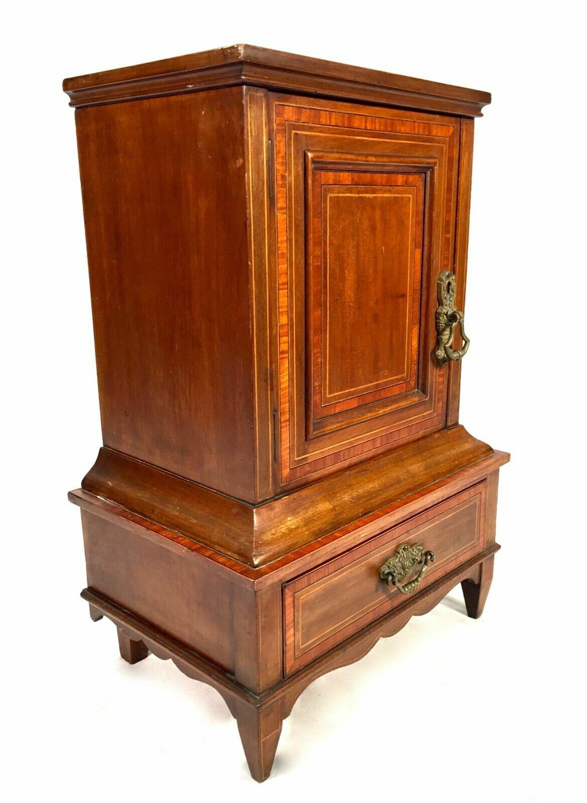 Antique Miniature 19th Century Wooden Display Cabinet   Apprentice Furniture photo for sale