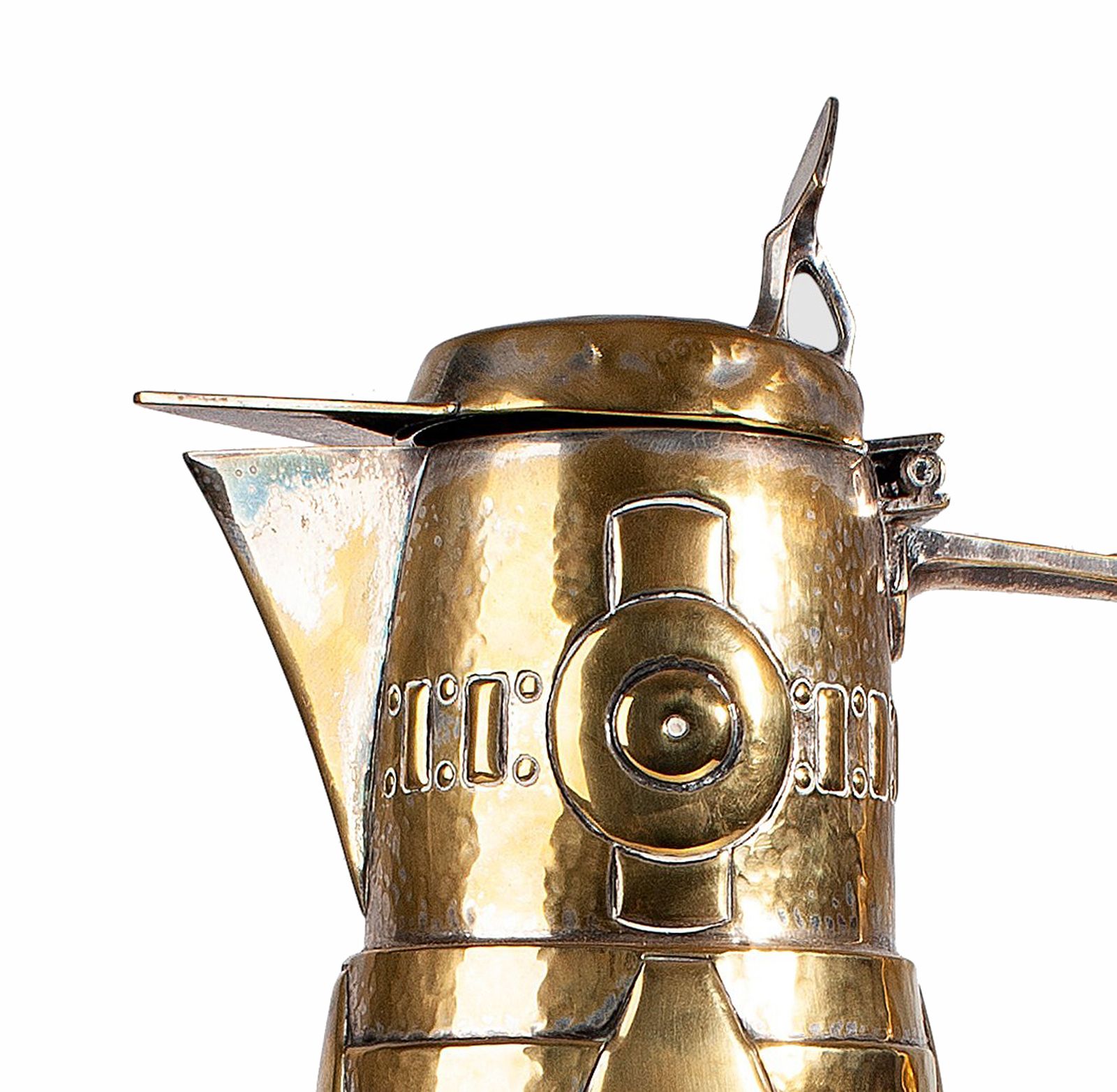 Early 20th Century Art Déco/Jugendstil Golden Metal Tankard By Kayserzinn, Germany photo furniture