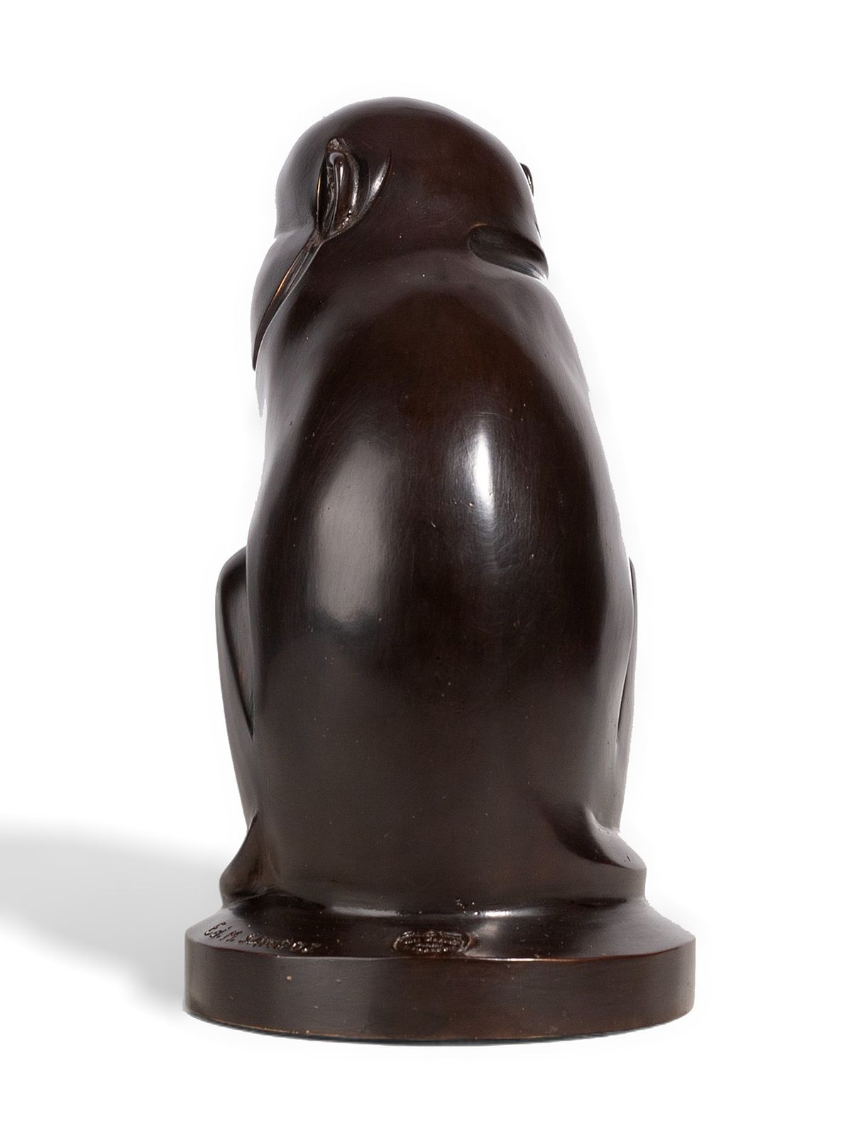 Early 20th Century Art Déco Bronze Monkey Sculpture By édouard Marcel Sandoz For The Robecchi Foundry, France photo vinterior