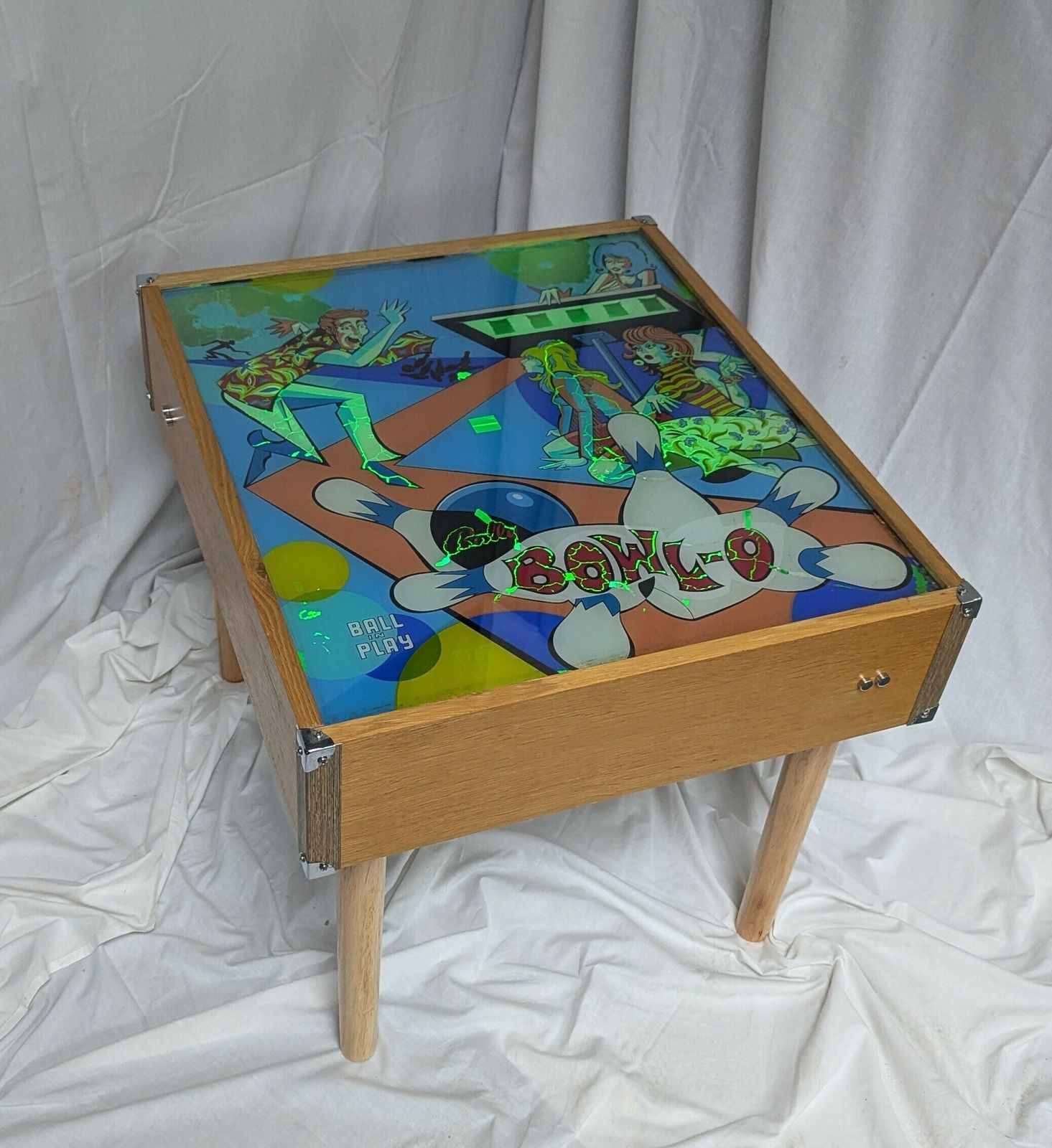 Pinball Backglass Table photo vintage