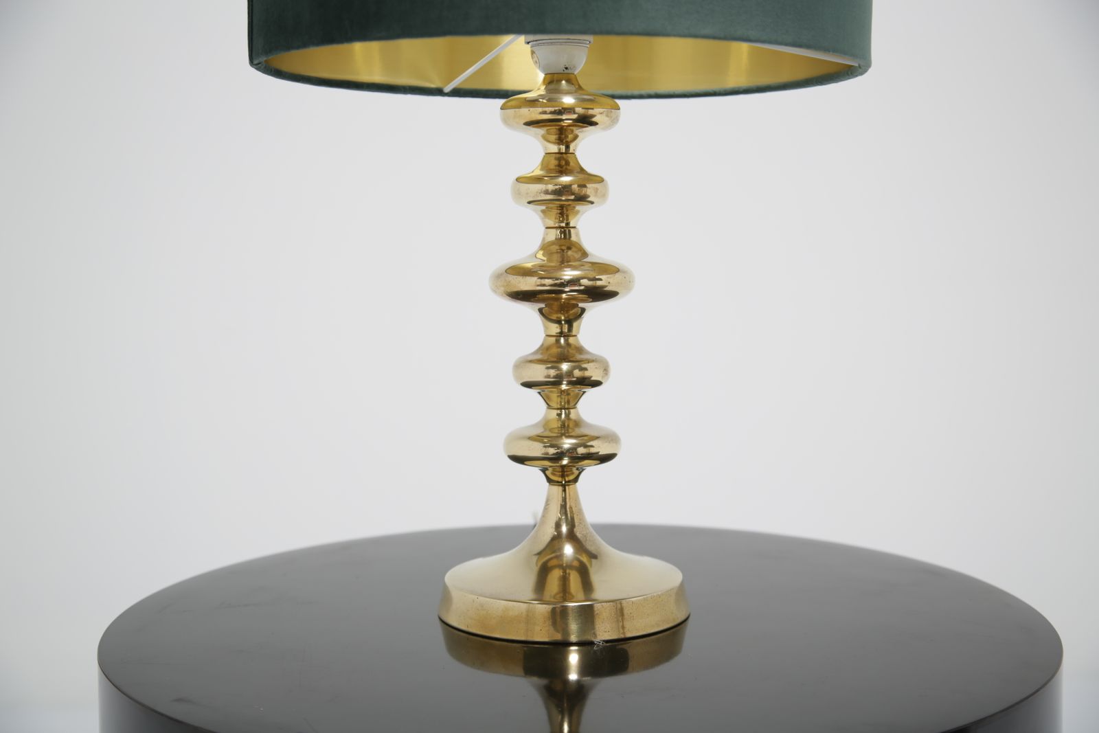 photo for sale Vintage Pair Of Swedish Brass Table Lamps, 1960s.