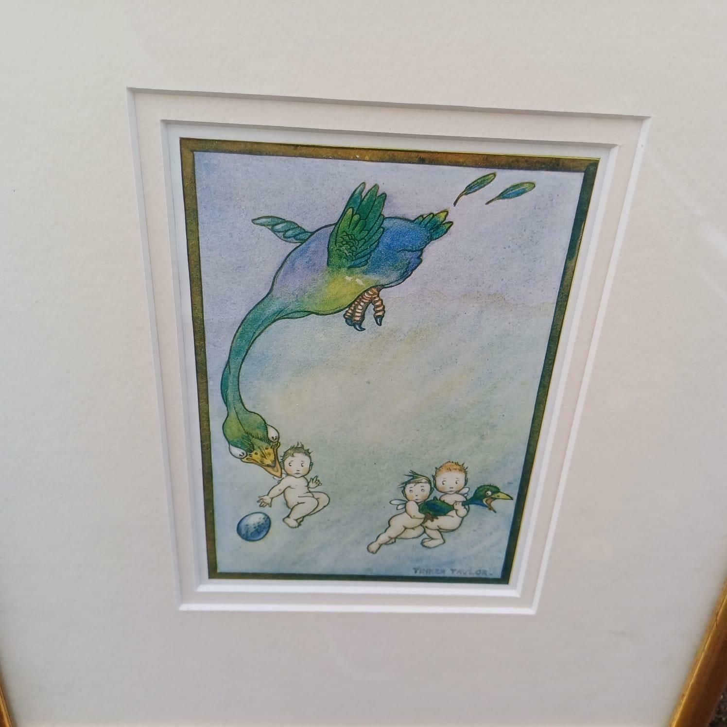 Nursery Prints X 2 Of Uzz, Fuzz, Buzz By Tinker Taylor   Babes On Adventure 1920s Book Illustrations   Framed Glazed Prints X 2 photo furniture