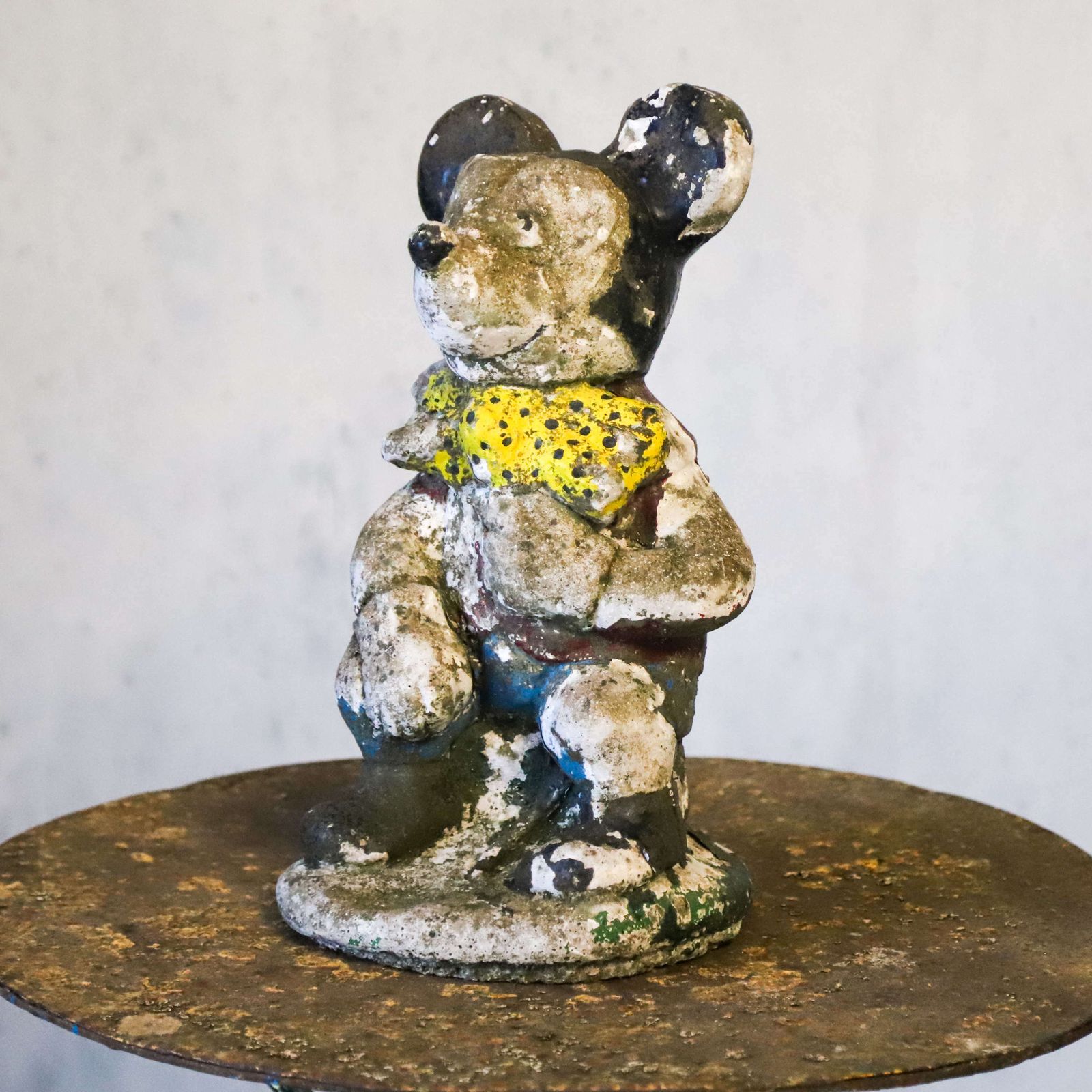 Iconic Vintage Good Sized Reconstituted Stone Model Of Mickey Mouse photo Art