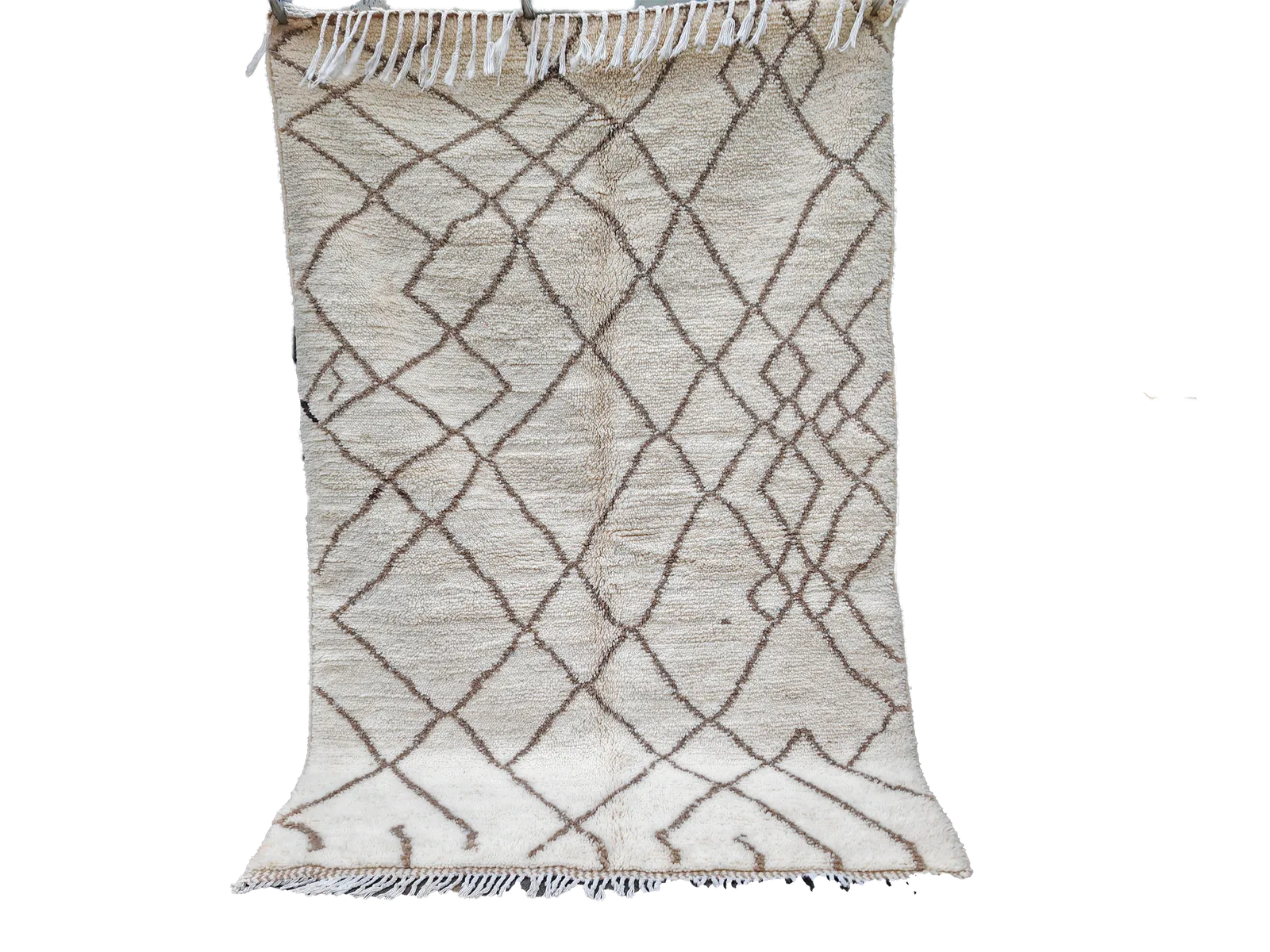 No Custom Fee Charge . Handmade Vintage Moroccan Berber Rug.225x140cm
