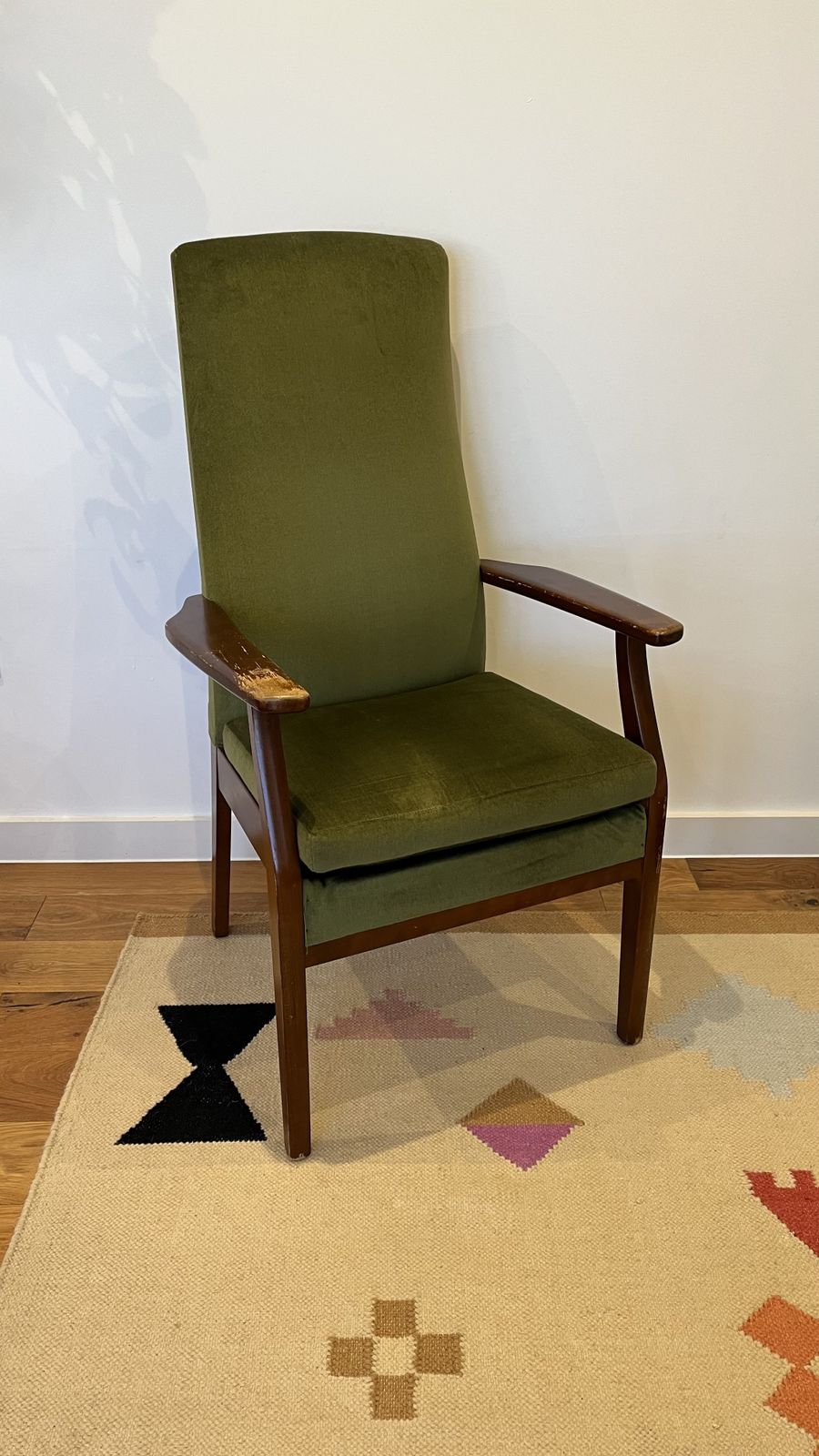 Vintage Parker Knoll Mid Century Armchair   Green Upholstery photo 150.0